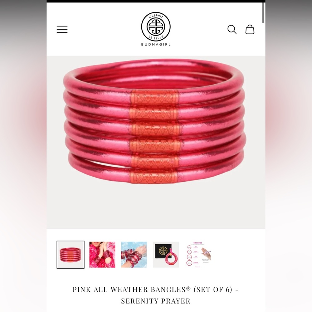 Pink All Weather Bangles Set